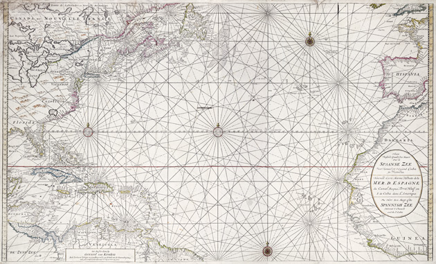 Map of the Spanish Sea Channel, 1690